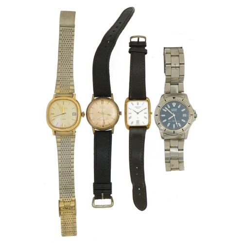 2604 - Four vintage and later gentlemen's wristwatches comprising Mudu, Sekonda, Fortunoff Edition and Loru... 