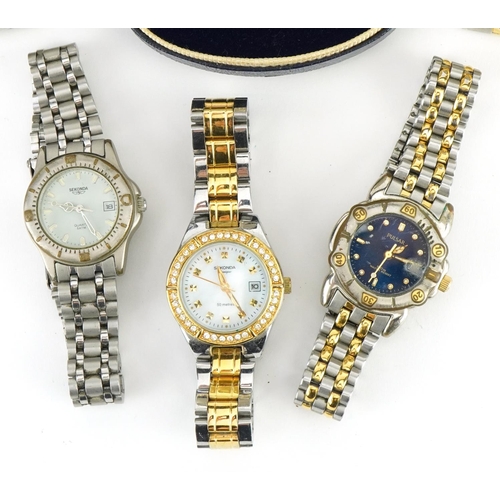 2571 - Six vintage and later ladies and gentlemen's wristwatches including Casio, Sekonda, Pulsar and Rotar... 