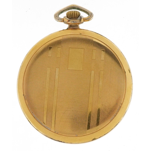 2600 - Lanco, Art Deco style gentlemen's open face pocket watch with subsidiary dial, 47.0mm in diameter