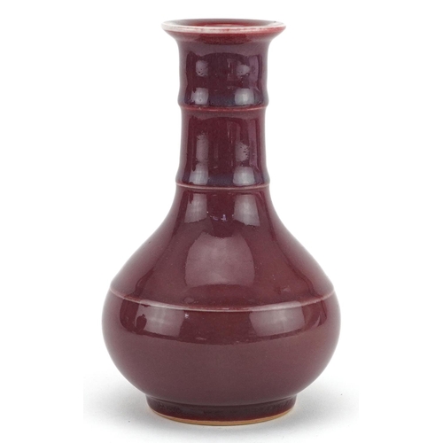 1806 - Chinese porcelain vase having a sang de boeuf glaze, 16.5cm high