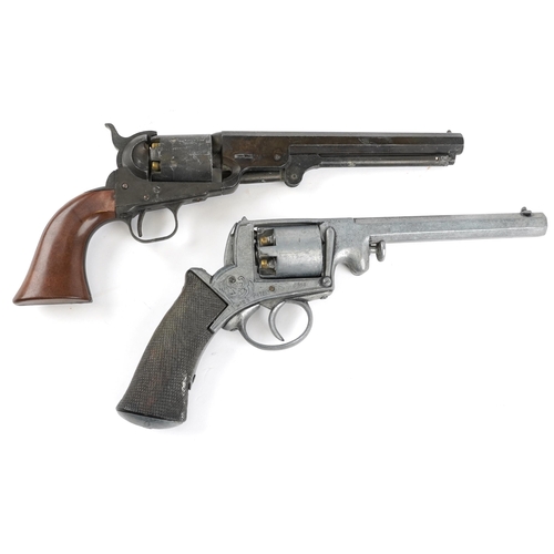 1448 - Two decorative model revolvers, one impressed Adams Patent 5858, the other impressed Made in Japan, ... 