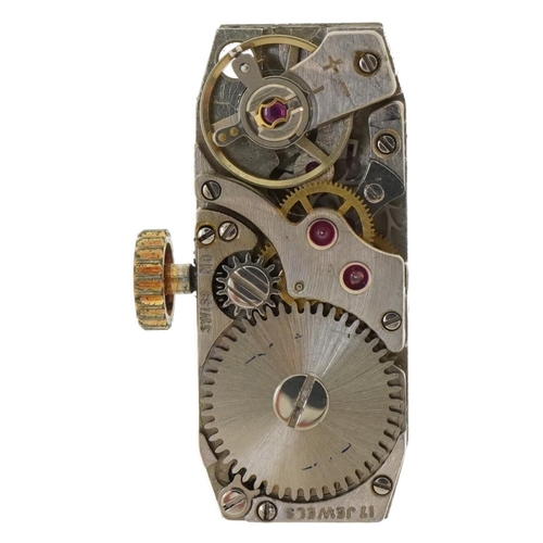 45 - Rotary, ladies 9ct gold wristwatch with 9ct gold bark design strap, the case 11mm wide, total weight... 