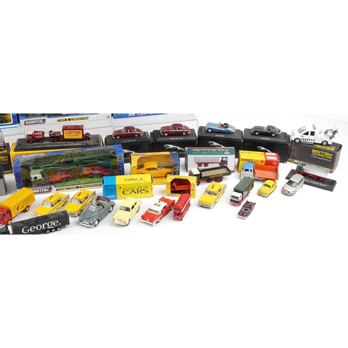 1167 - Diecast vehicles, mostly boxed, including Dinky, Eddie Stobart, Oxford, Corgi and Great British Buse... 