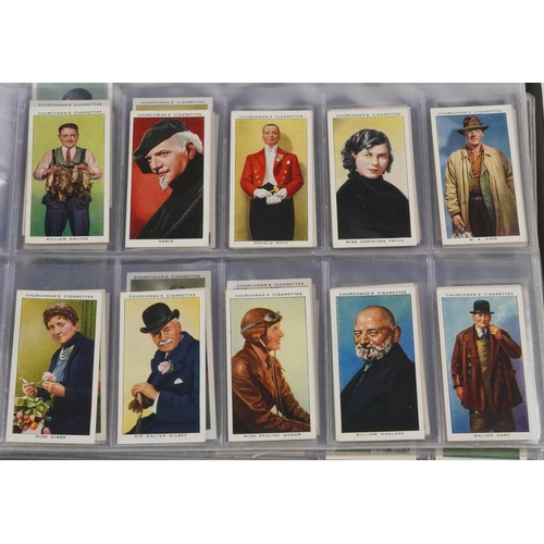 1667 - Large collection of cigarette cards, some arranged in albums, including John Players & Sons, Western... 