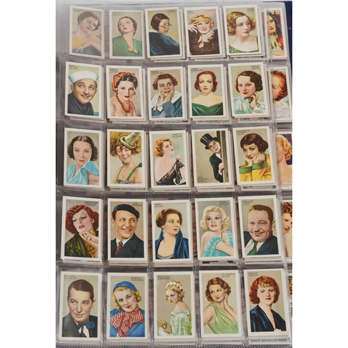 1667 - Large collection of cigarette cards, some arranged in albums, including John Players & Sons, Western... 