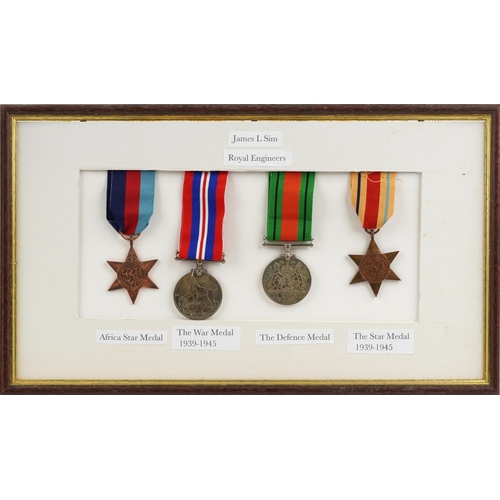 1353 - British military World War I and World War II medal group relating to the Sim family comprising Worl... 