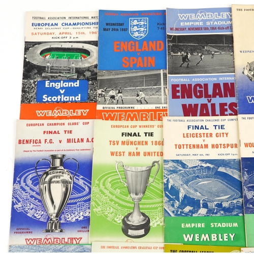 1691 - Sporting interest 1960s and later football programmes, predominantly Wembley, some finals, including... 