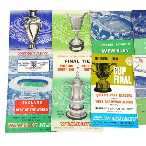 1691 - Sporting interest 1960s and later football programmes, predominantly Wembley, some finals, including... 