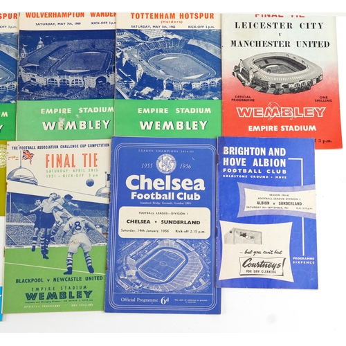 1691 - Sporting interest 1960s and later football programmes, predominantly Wembley, some finals, including... 