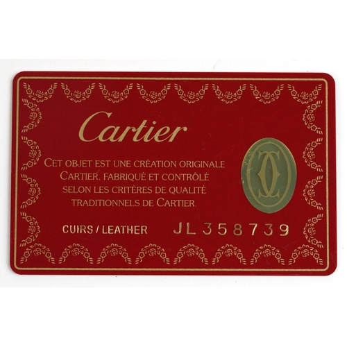 1071 - 1990s Cartier Panthere handbag, numbered 63445 to the clasp with card numbered JL358739, 26cm wide