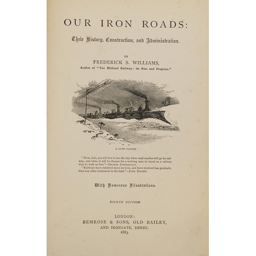 1474 - Our Iron Roads The History, Construction and Administration, Victorian hardback book by Frederick S ... 