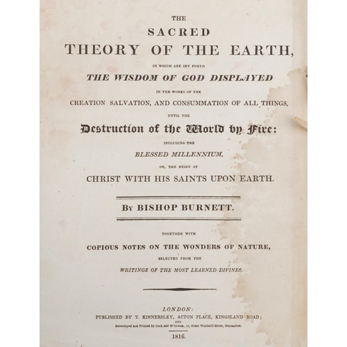 1466 - Two 17th century and later leather bound hardback books comprising Sacred Theory of the Earth by Bis... 