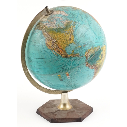 2556 - 1970s Danish Scan table globe, 41.5cm high