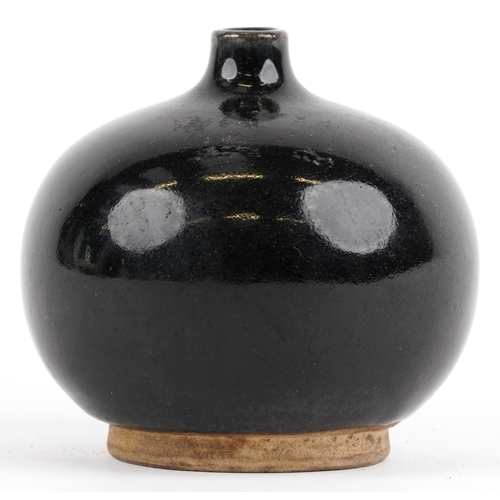 2706 - Chinese porcelain vase having a dark brown glaze, 10.5cm high