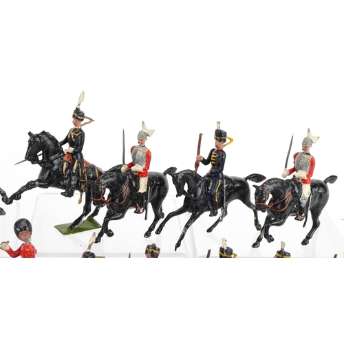 1118 - Collection of Britains hand painted lead soldiers on horseback including Golden Jubilee 4th Queen's ... 