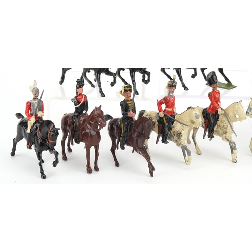 1118 - Collection of Britains hand painted lead soldiers on horseback including Golden Jubilee 4th Queen's ... 