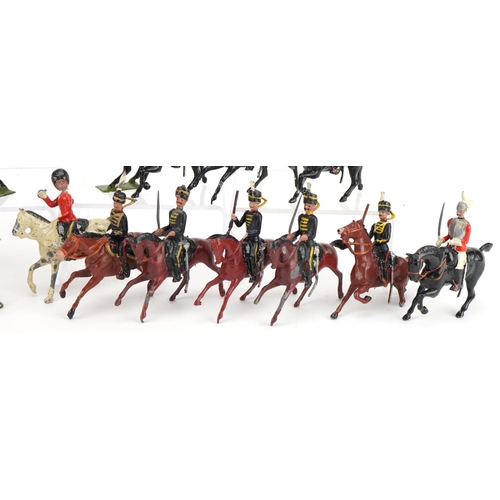 1118 - Collection of Britains hand painted lead soldiers on horseback including Golden Jubilee 4th Queen's ... 