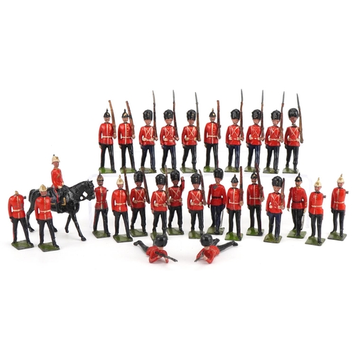 1120 - Britains hand painted lead soldiers comprising Royal Welsh 23rd Foot Fusiliers and Grenadier Guards,... 