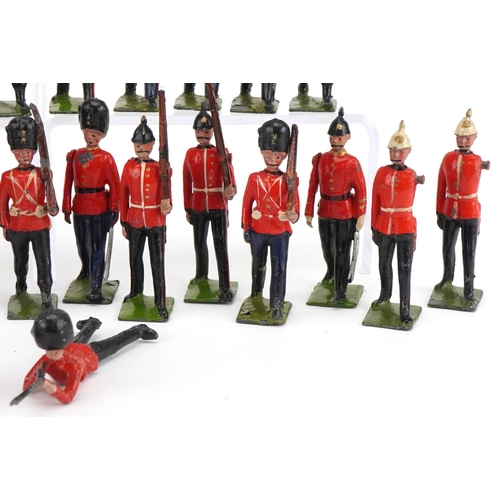 1120 - Britains hand painted lead soldiers comprising Royal Welsh 23rd Foot Fusiliers and Grenadier Guards,... 