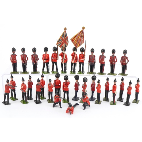 1117 - Collection of Britains hand painted lead soldiers including Royal Sussex Regiment and Marching Guard... 