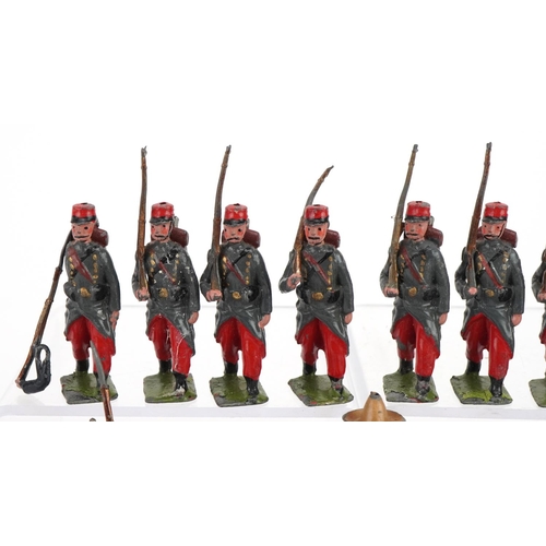 1127 - Britains hand painted lead soldiers, various regiments, some possibly German