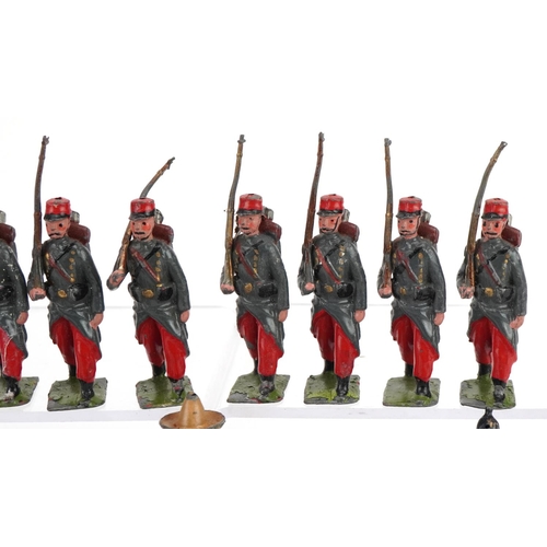 1127 - Britains hand painted lead soldiers, various regiments, some possibly German