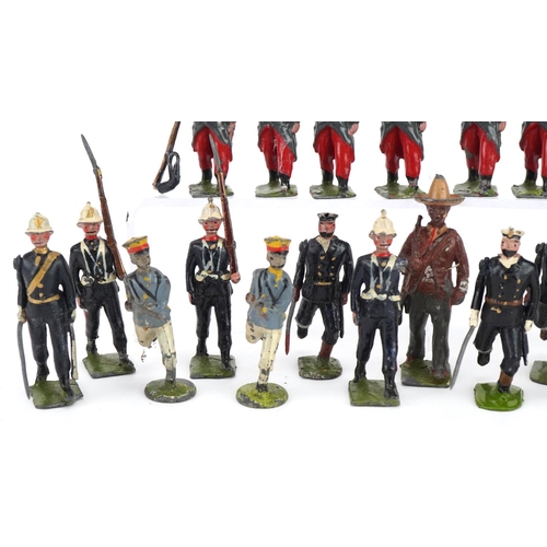 1127 - Britains hand painted lead soldiers, various regiments, some possibly German