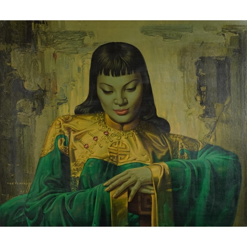 2011 - Vladimir Tretchikoff - Lady from Orient, vintage print on board, framed, 68.5cm x 58cm excluding the... 