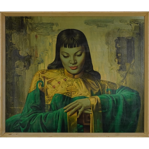 2011 - Vladimir Tretchikoff - Lady from Orient, vintage print on board, framed, 68.5cm x 58cm excluding the... 