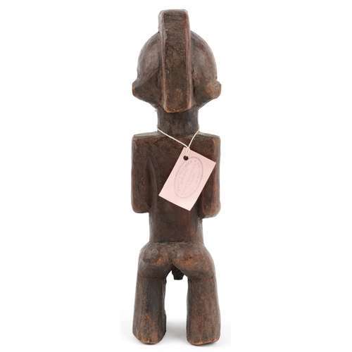 409 - African tribal interest Kavango lacquered carved wood fertility figure from Andara Mission, Caprivi ... 