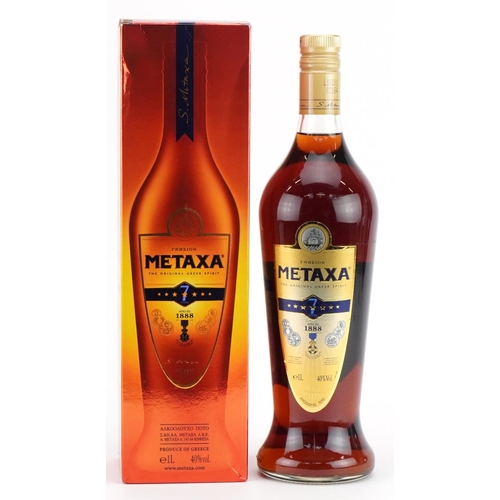 2382 - Bottle of Greek Metaxa brandy with box