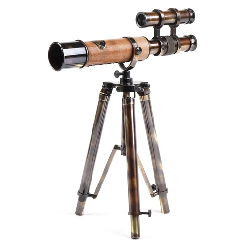 2492 - Military interest table top telescope on adjustable tripod stand