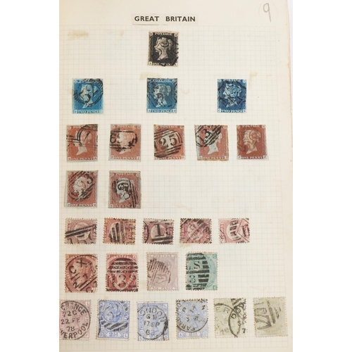 1702 - 19th century and later British and world stamps arranged in four albums including Penny Black, Two P... 