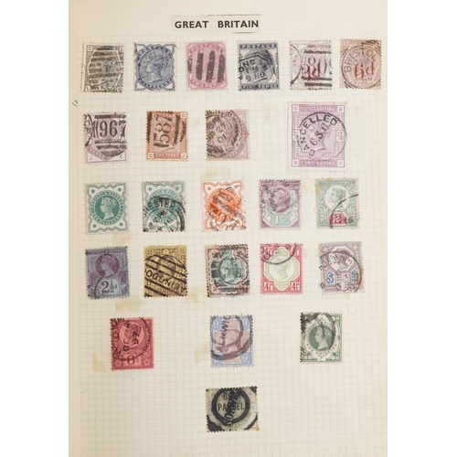 1702 - 19th century and later British and world stamps arranged in four albums including Penny Black, Two P... 