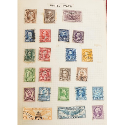 1702 - 19th century and later British and world stamps arranged in four albums including Penny Black, Two P... 