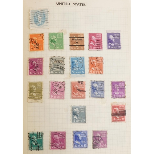 1702 - 19th century and later British and world stamps arranged in four albums including Penny Black, Two P... 