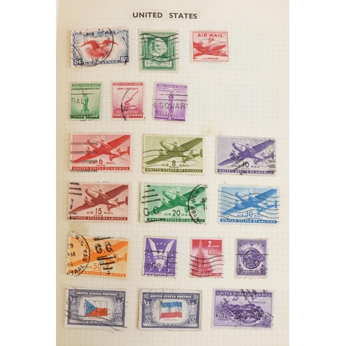 1702 - 19th century and later British and world stamps arranged in four albums including Penny Black, Two P... 