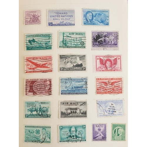 1702 - 19th century and later British and world stamps arranged in four albums including Penny Black, Two P... 