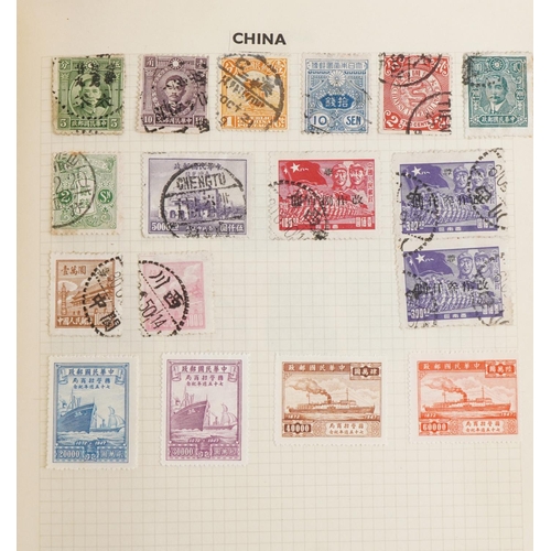 1702 - 19th century and later British and world stamps arranged in four albums including Penny Black, Two P... 