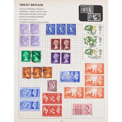 1702 - 19th century and later British and world stamps arranged in four albums including Penny Black, Two P... 