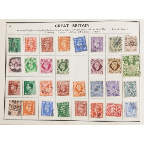 1702 - 19th century and later British and world stamps arranged in four albums including Penny Black, Two P... 