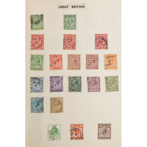 1702 - 19th century and later British and world stamps arranged in four albums including Penny Black, Two P... 