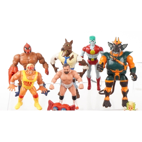 1157 - Collection of vintage and later toys, predominantly action figures, including World Wrestling Entert... 