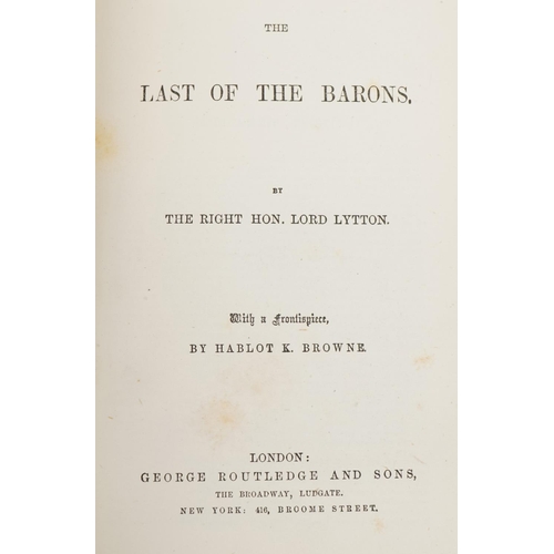 1491 - Two 19th century leather bound hardback books by The Right Honourable Lord Lytton comprising Ernest ... 