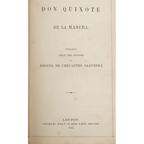 1489 - Four hardback books comprising Self Help, Introduction to Gothic Architecture, Don Quixote and Thack... 