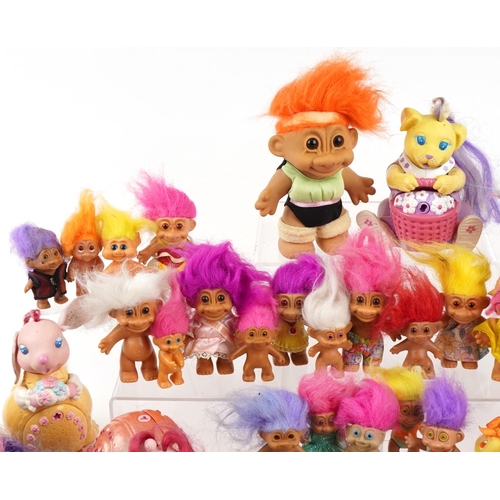 1158 - Collection of vintage toys including trolls and keepers, some trolls with Russ labels