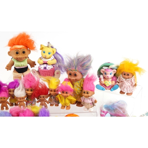 1158 - Collection of vintage toys including trolls and keepers, some trolls with Russ labels