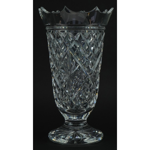 2304 - Large Waterford Crystal vase, 30.5cm high