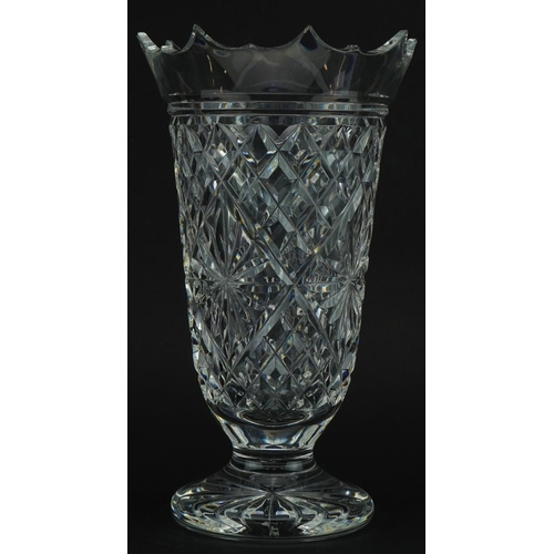 2304 - Large Waterford Crystal vase, 30.5cm high