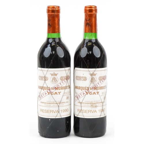 570 - Two bottles of 1990 Marques de Murrieta Ygay red wine